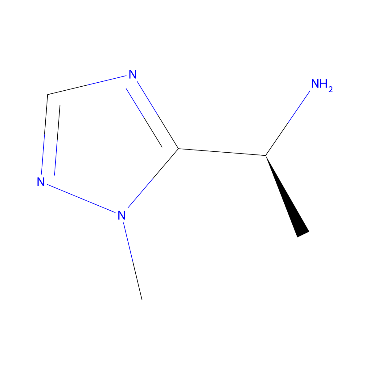 (1S)-1-(1-methyl-1H-1,2,4-triazol-5-yl)ethan-1-amine molecular structure, CAS 1268521-71-6