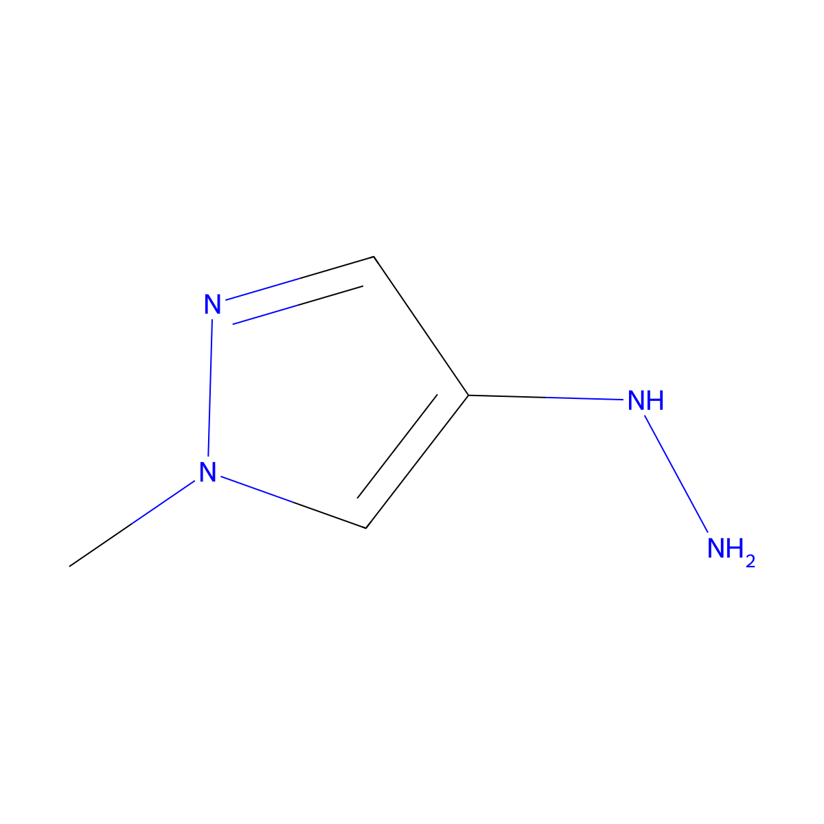 4-Hydrazinyl-1-methyl-1H-pyrazole molecular structure, CAS 1268521-80-7