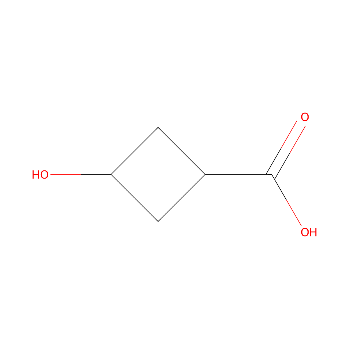 3-Hydroxycyclobutane-1-carboxylic acid molecular structure, CAS 1268521-85-2