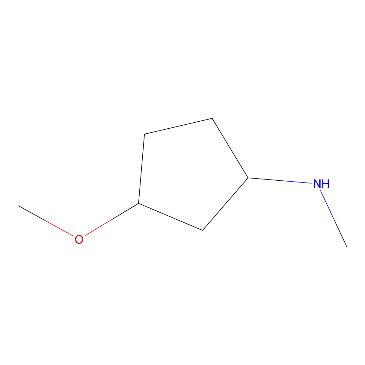 (1R,3S)-3-methoxy-N-methylcyclopentan-1-amine molecular structure, CAS 1268521-86-3