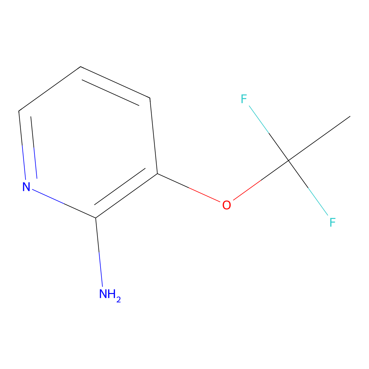 3-(1,1-Difluoroethoxy)pyridin-2-amine molecular structure, CAS 1268522-09-3