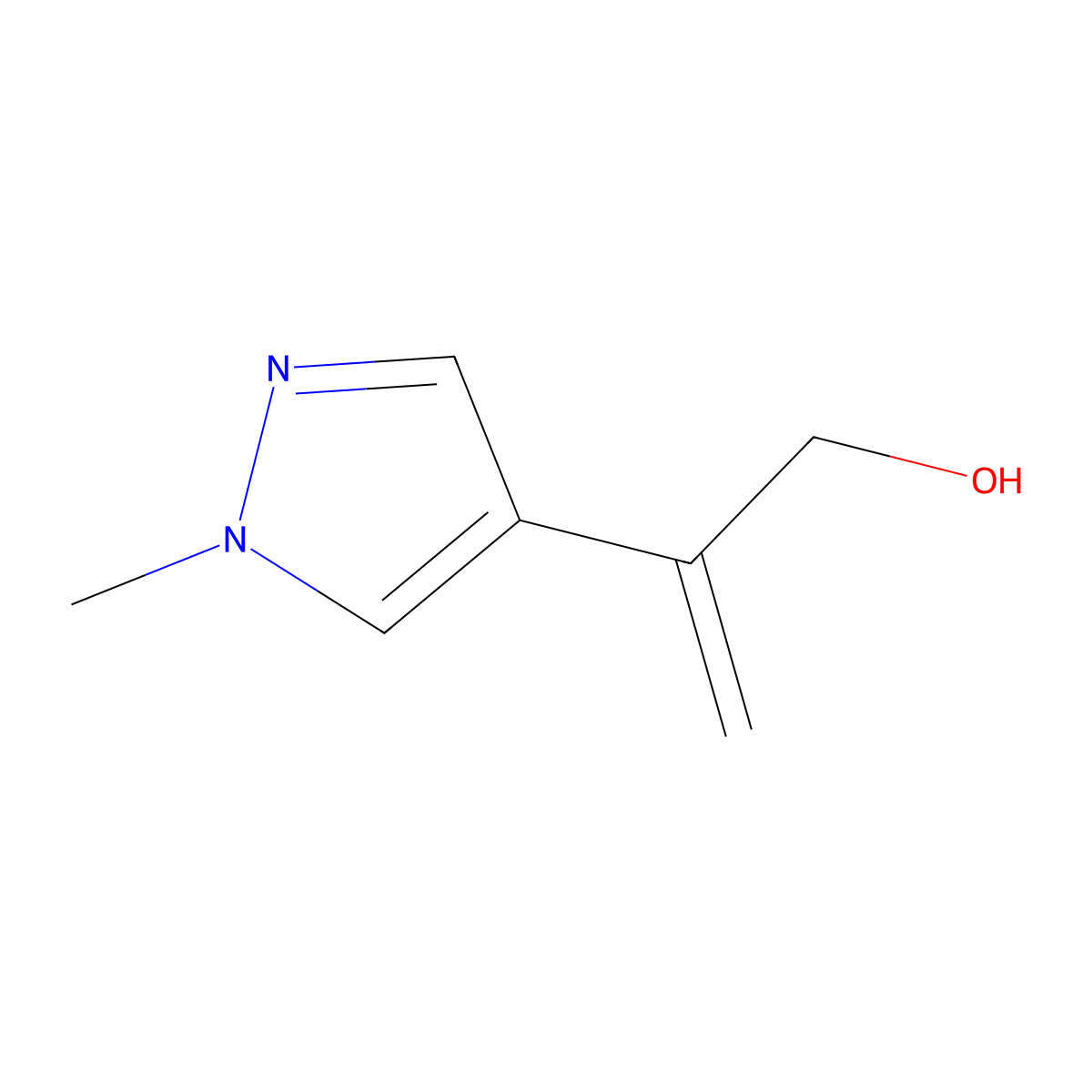 2-(1-Methyl-1H-pyrazol-4-yl)prop-2-en-1-ol molecular structure, CAS 1268522-29-7
