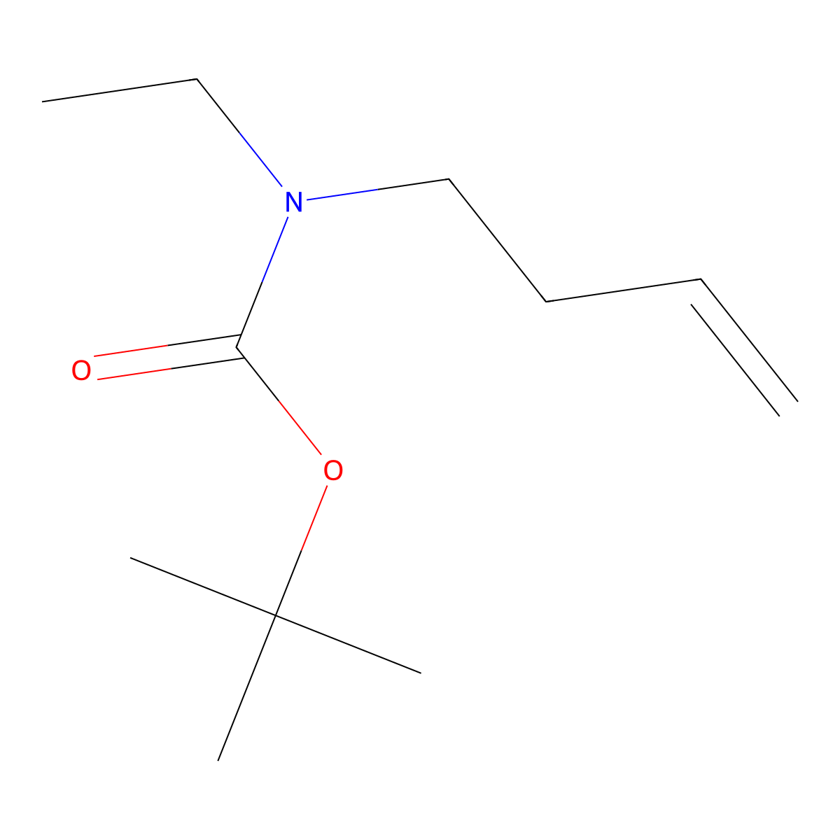 tert-butyl N-(but-3-en-1-yl)-N-ethylcarbamate molecular structure, CAS 1268522-31-1