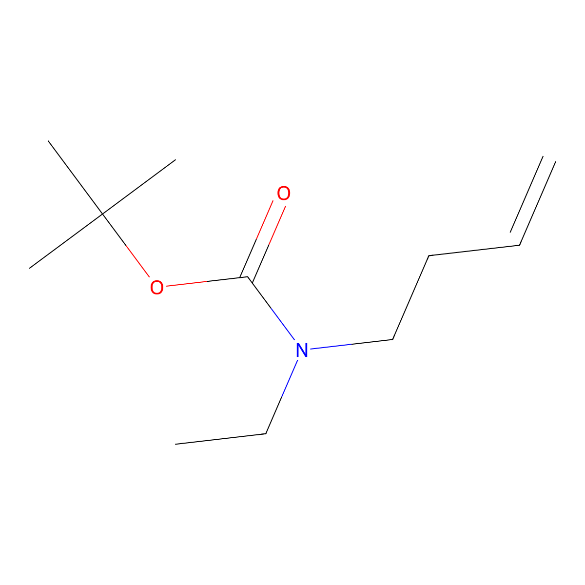 tert-butyl N-(but-3-en-1-yl)-N-ethylcarbamate molecular structure, CAS 1268522-31-1