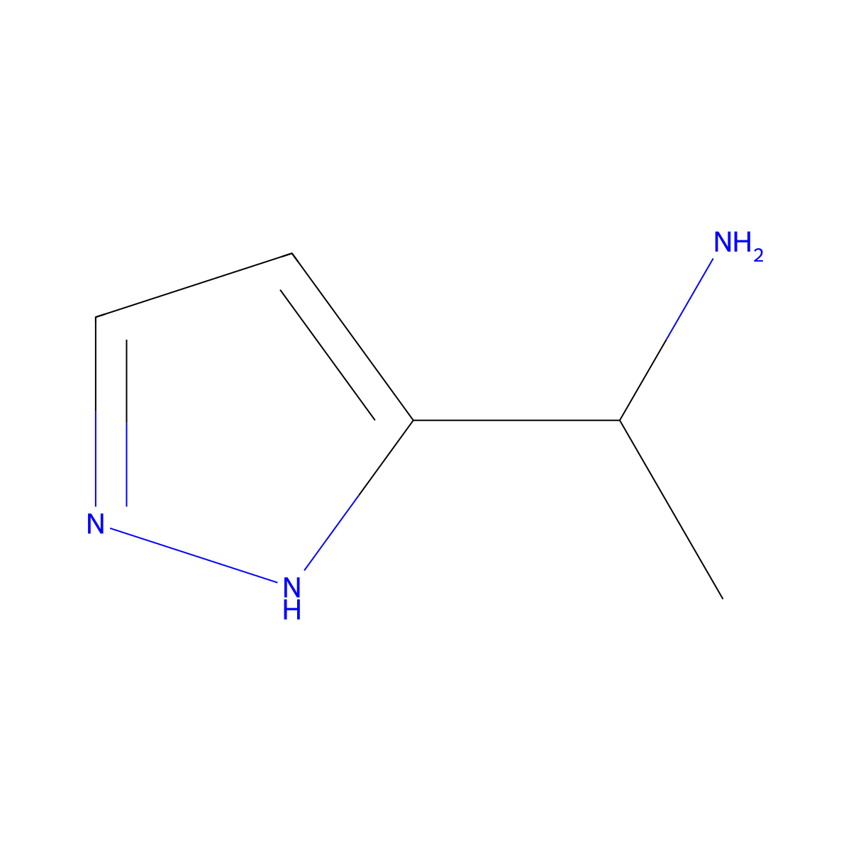 (S)-1-(1H-pyrazol-3-yl)ethanaMine molecular structure, CAS 1268522-33-3