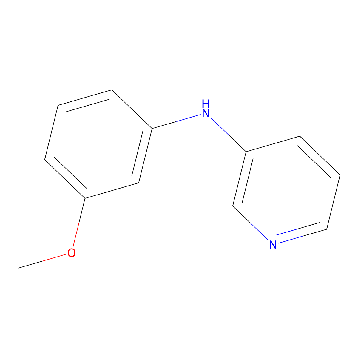 N-(3-methoxyphenyl)pyridin-3-amine molecular structure, CAS 1268526-06-2