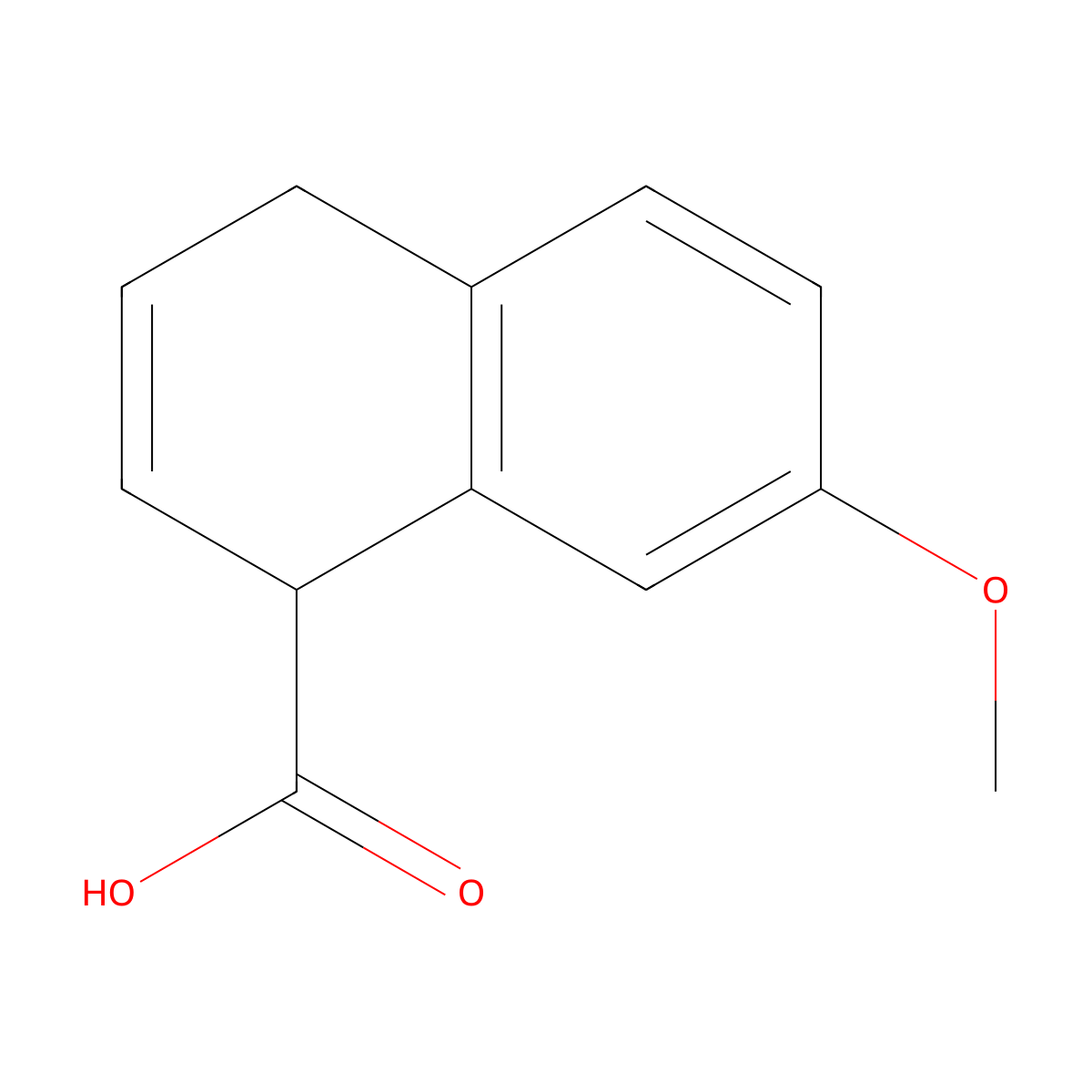 7-Methoxy-1,4-dihydronaphthalene-1-carboxylic acid molecular structure, CAS 126857-49-6