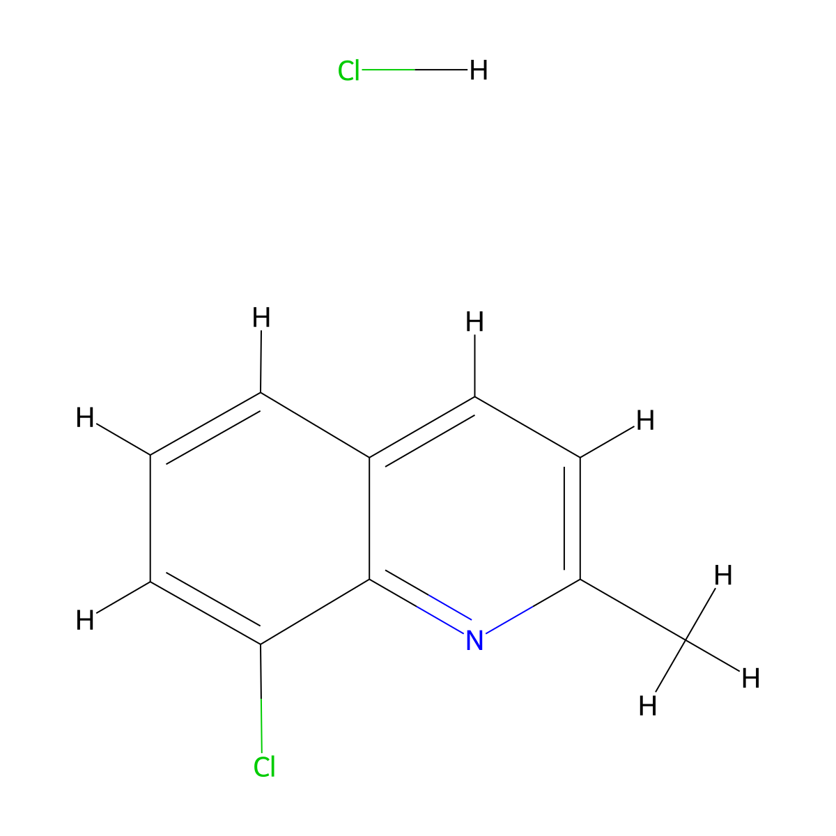 8-Chloro-2-methylquinoline hydrochloride molecular structure, CAS 1268593-83-4