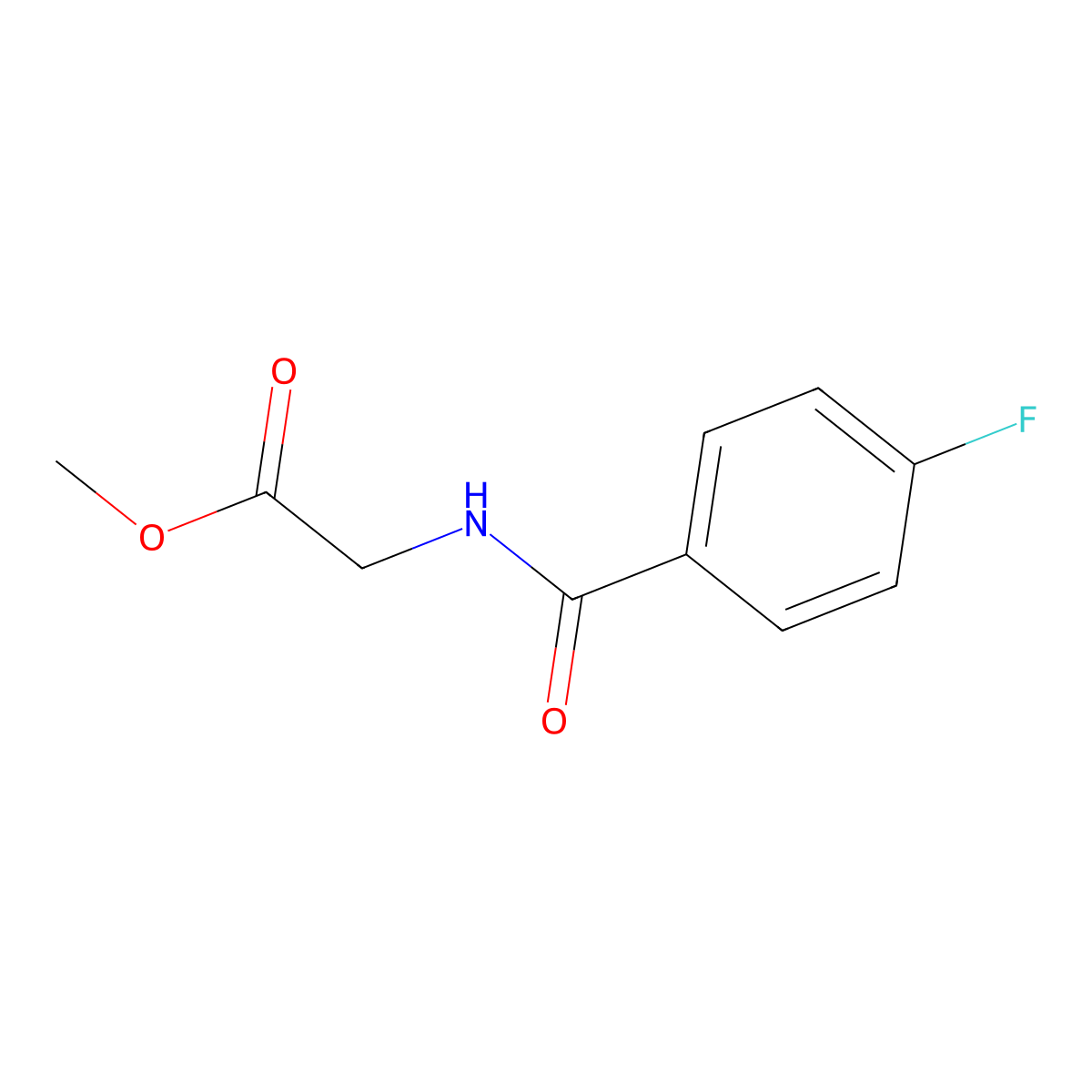 Glycine, N-(4-fluorobenzoyl)-, methyl ester molecular structure, CAS 126860-93-3
