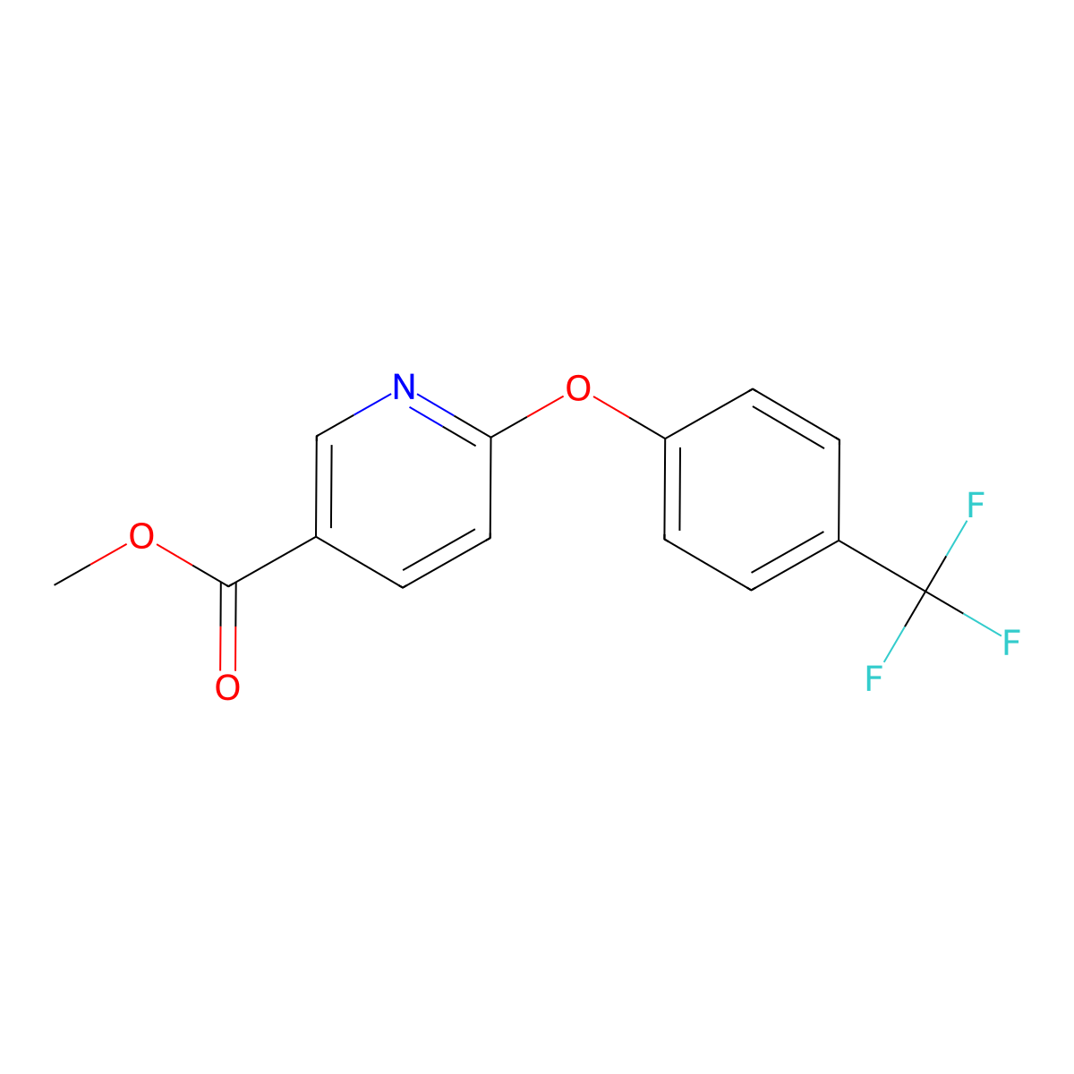 6-(4-Trifluoromethylphenoxy)-nicotinic acid methyl ester molecular structure, CAS 1268609-70-6