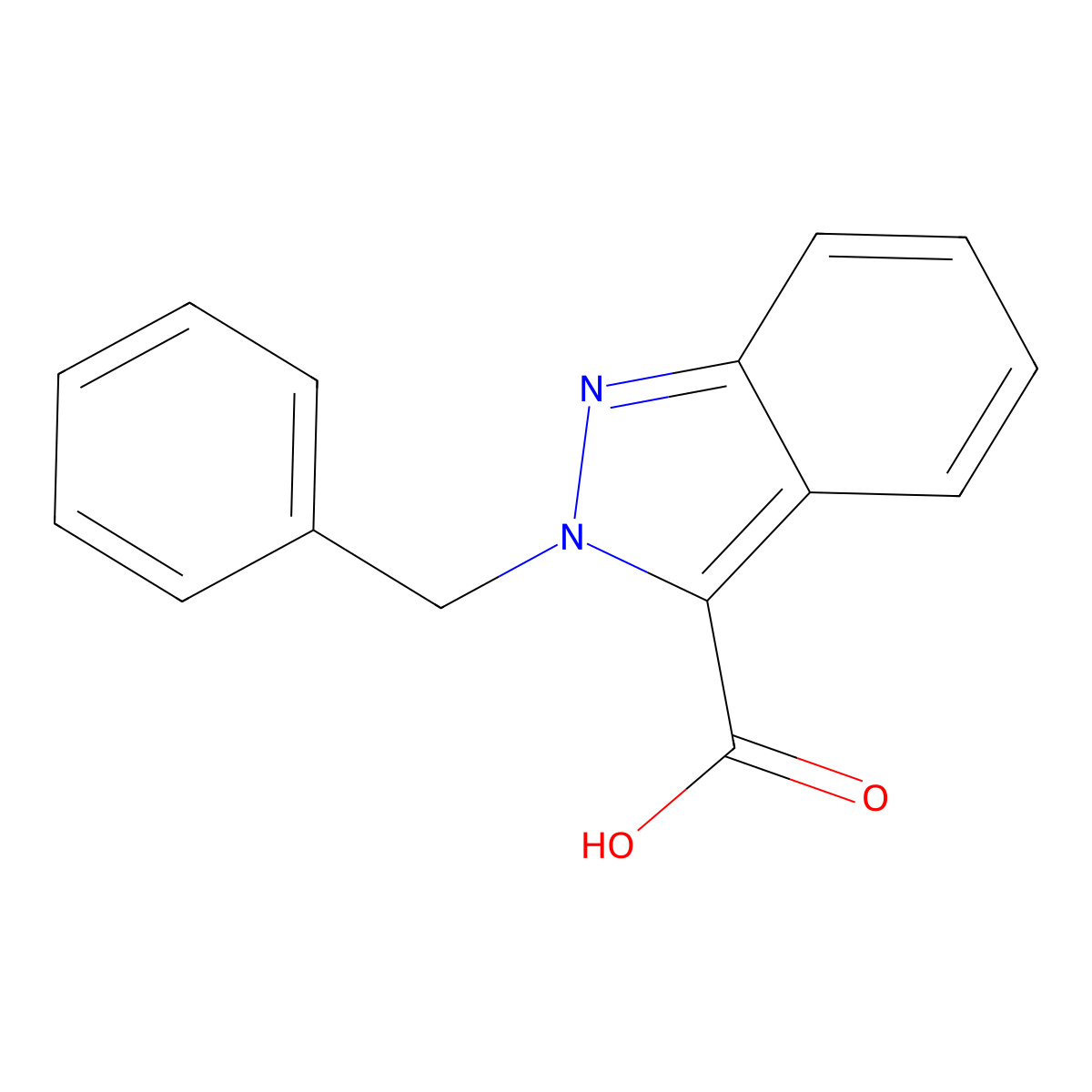 2-Benzyl-2H-indazole-3-carboxylic acid molecular structure, CAS 126861-68-5