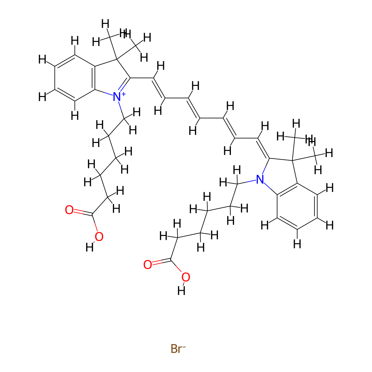 Cy7 diacid molecular structure, CAS 1268616-88-1