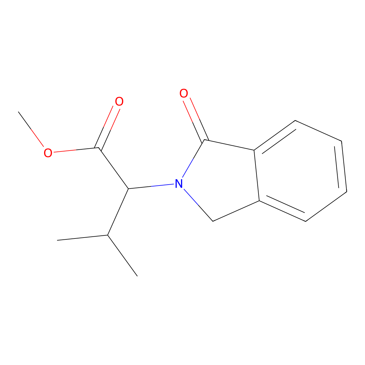 methyl 3-methyl-2-(1-oxo-1,3-dihydro-2H-isoindol-2-yl)butanoate molecular structure, CAS 1268618-92-3