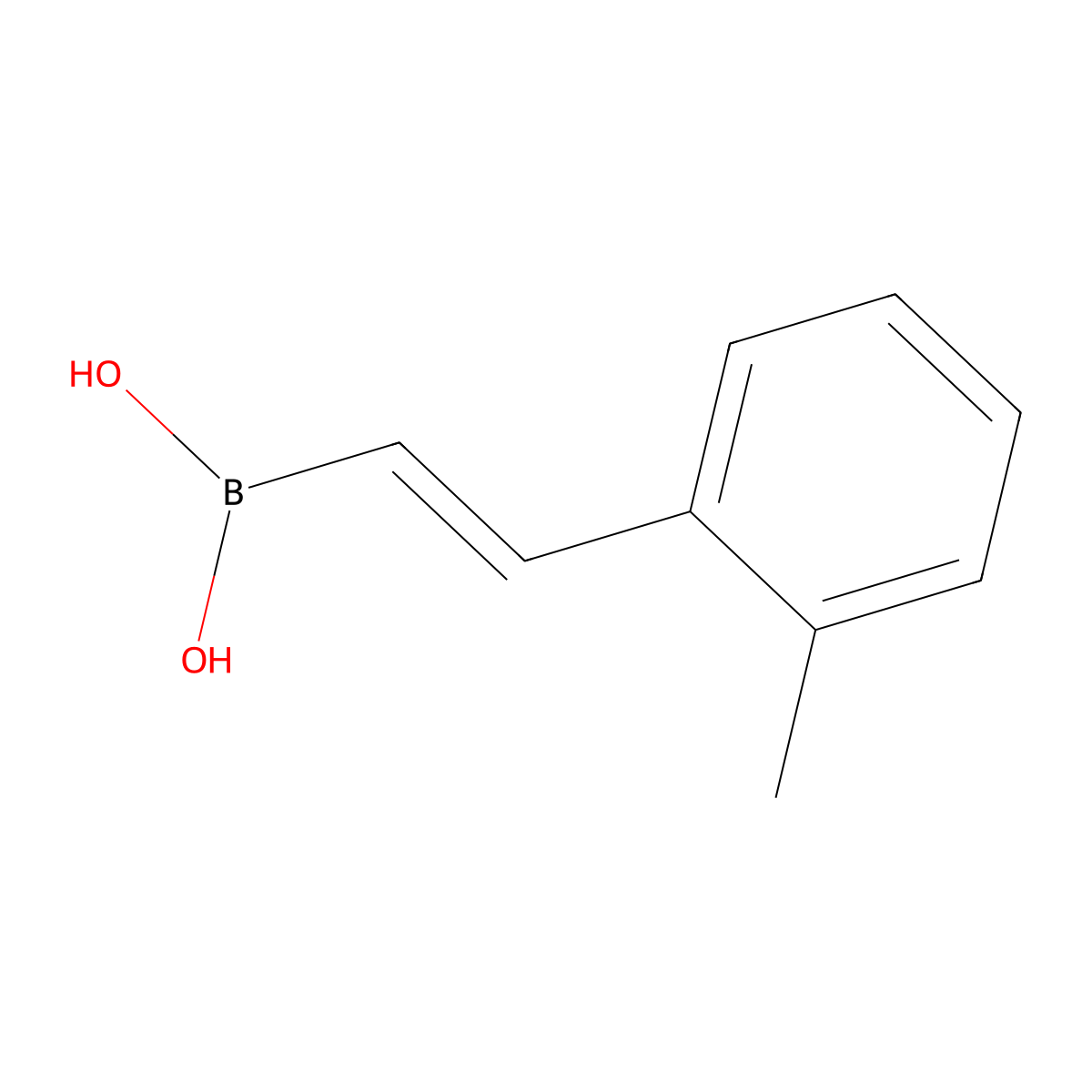 [(E)-2-(2-methylphenyl)ethenyl]boronic acid molecular structure, CAS 1268631-42-0