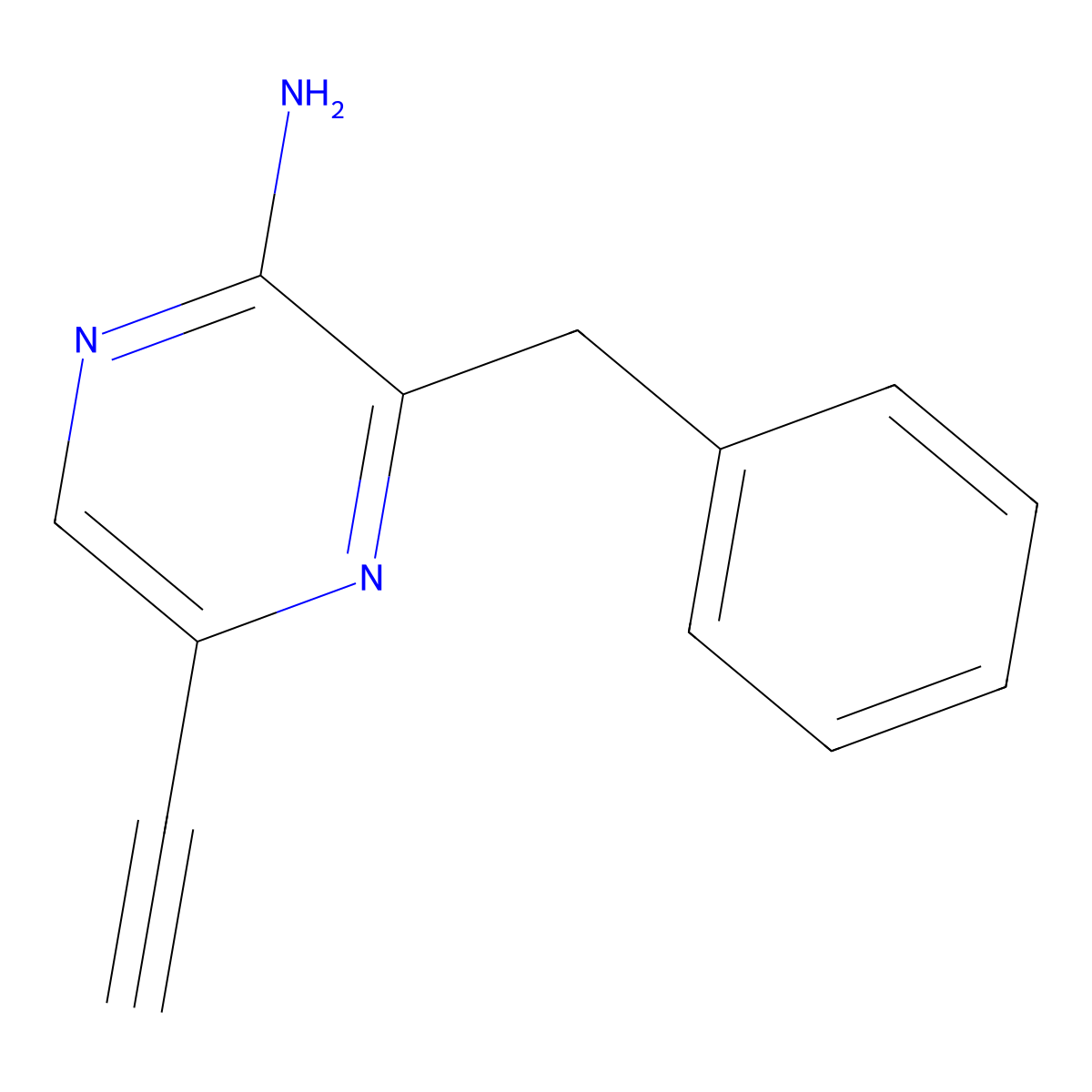 3-Benzyl-5-ethynylpyrazin-2-amine molecular structure, CAS 1268631-69-1