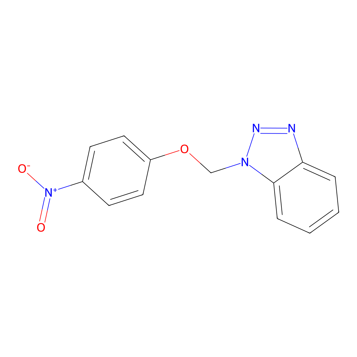 1-[(4-Nitrophenoxy)methyl]benzotriazole molecular structure, CAS 126865-93-8