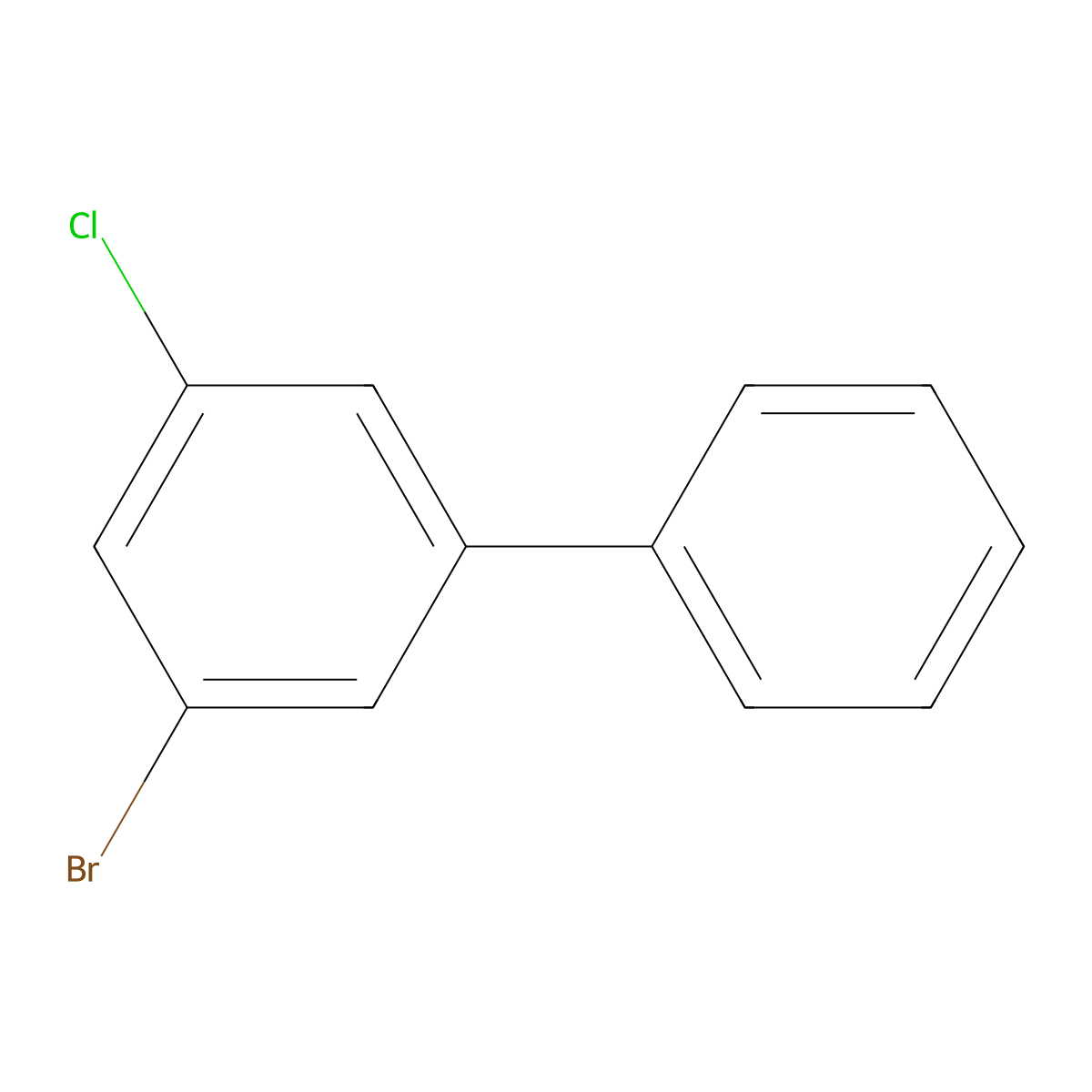 3-Bromo-5-chlorobiphenyl molecular structure, CAS 126866-35-1