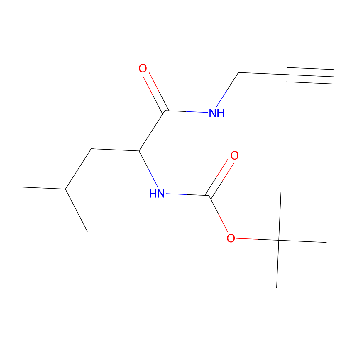 N2-(tert-Butoxycarbonyl)-n1-prop-2-yn-1-yl-l-leucinamide molecular structure, CAS 1268671-03-9