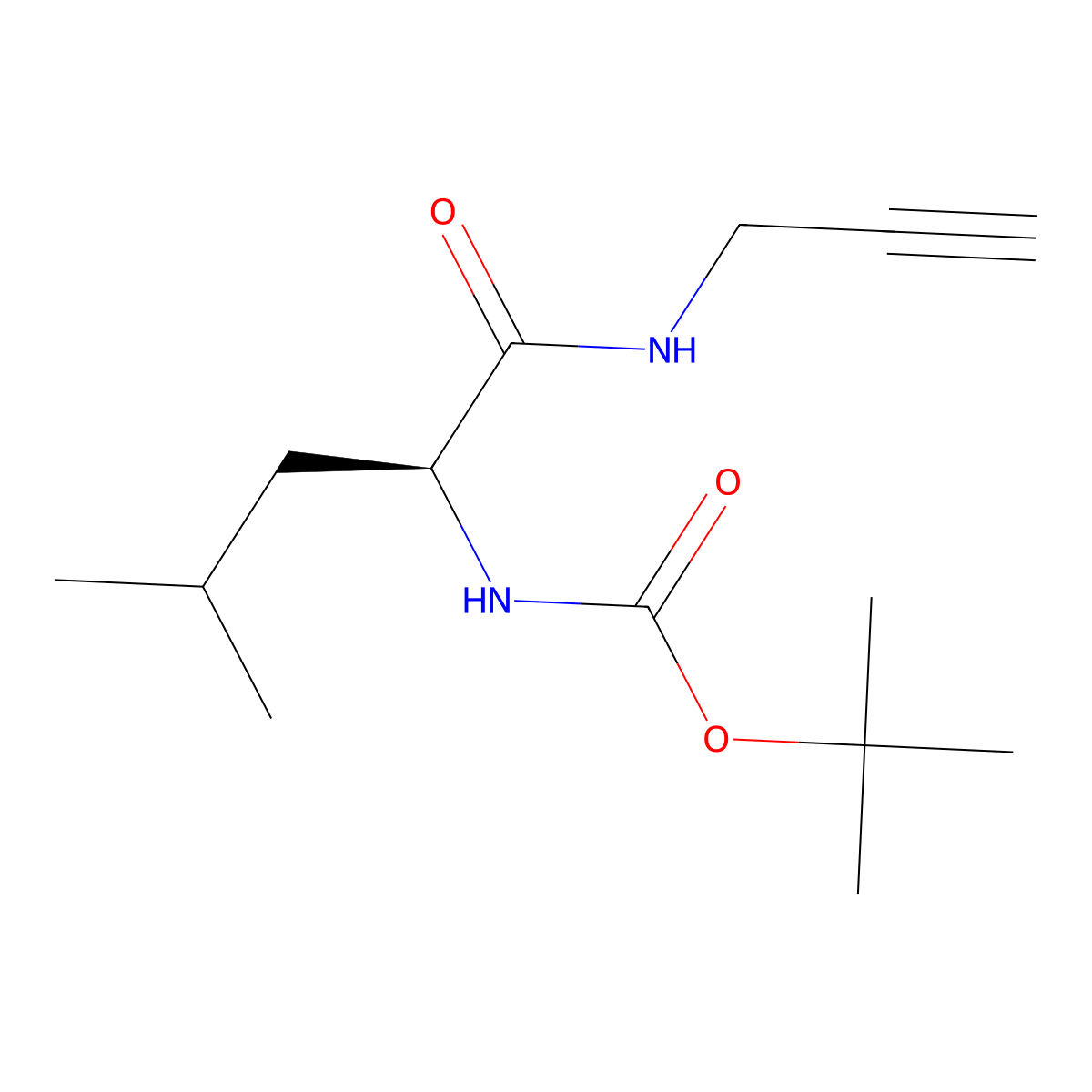N2-(tert-Butoxycarbonyl)-n1-prop-2-yn-1-yl-l-leucinamide molecular structure, CAS 1268671-03-9