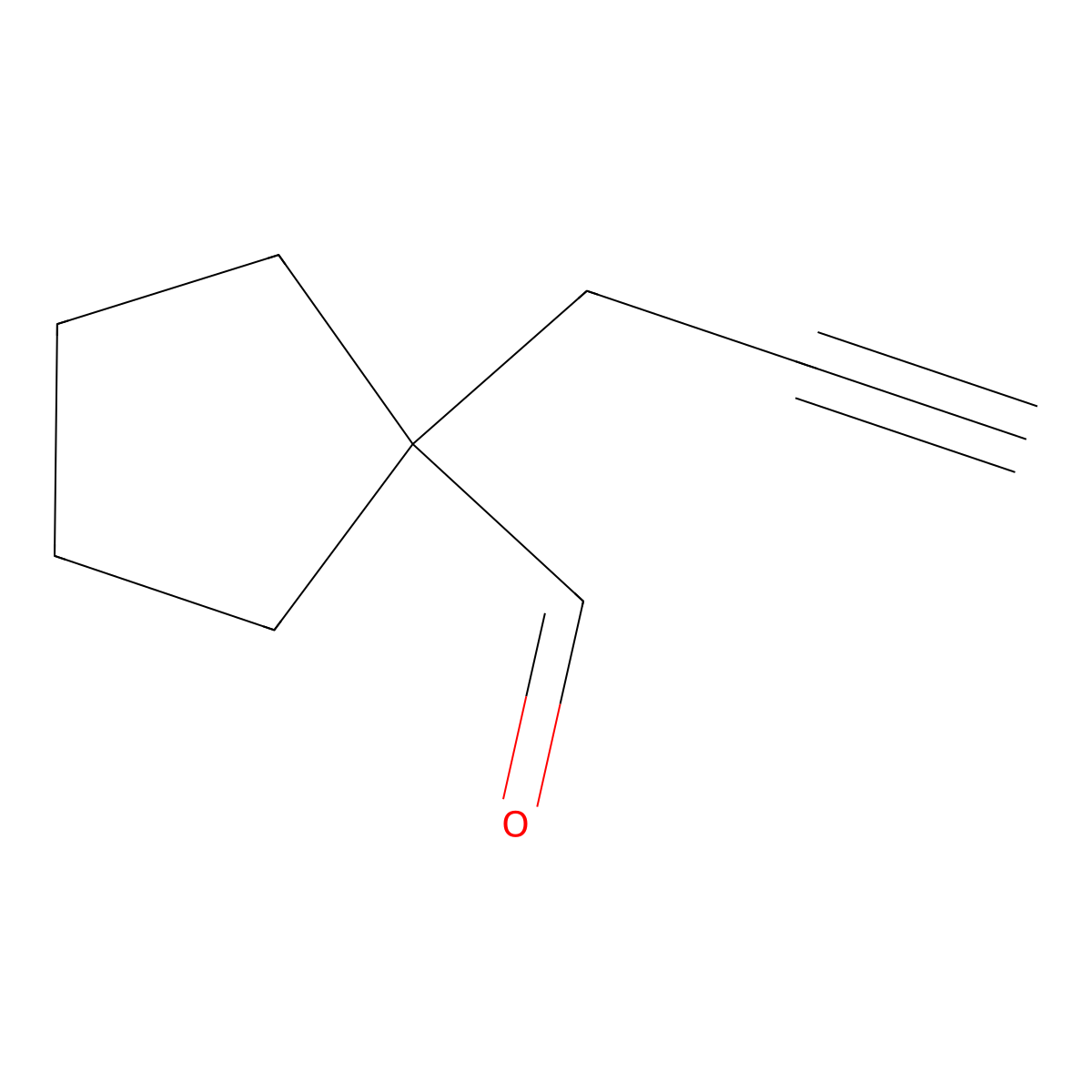 1-(Prop-2-yn-1-yl)cyclopentane-1-carbaldehyde molecular structure, CAS 1268679-57-7