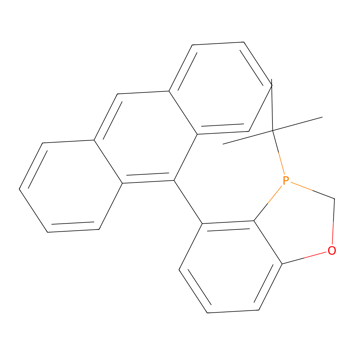 4-(Anthracen-9-yl)-3-(tert-butyl)-2,3-dihydrobenzo[d][1,3]oxaphosphole , rac-AntPhos molecular structure, CAS 1268693-24-8