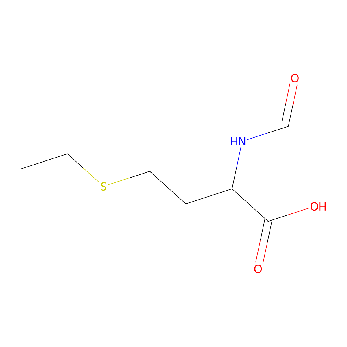 S-Ethyl-N-formylhomocysteine molecular structure, CAS 126872-00-2