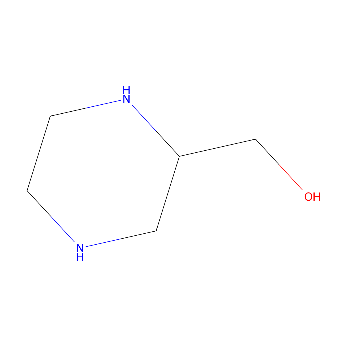 [(2S)-piperazin-2-yl]methanol molecular structure, CAS 126872-94-4