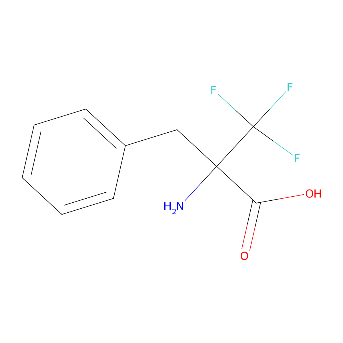 2-Amino-2-benzyl-3,3,3-trifluoropropanoic acid molecular structure, CAS 126873-28-7