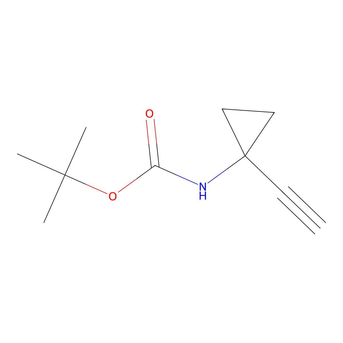 Carbamic acid, N-(1-ethynylcyclopropyl)-, 1,1-dimethylethyl ester molecular structure, CAS 1268810-09-8