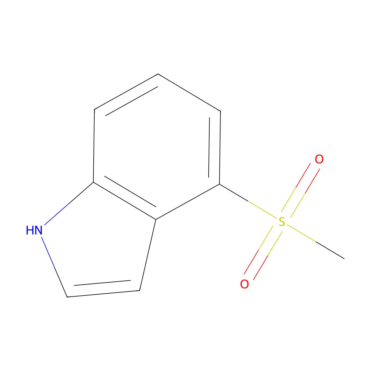 4-methanesulfonyl-1H-indole molecular structure, CAS 1268816-27-8