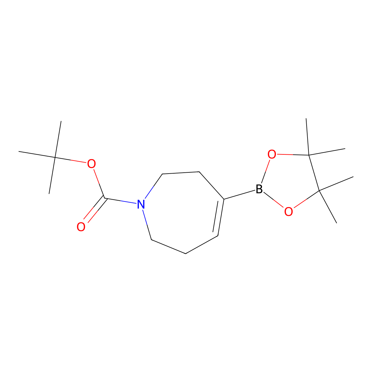 tert-Butyl 4-(4,4,5,5-tetramethyl-1,3,2-dioxaborolan-2-yl)-2,3,6,7-tetrahydro-1H-azepine-1-carboxylate molecular structure, CAS 1268816-65-4