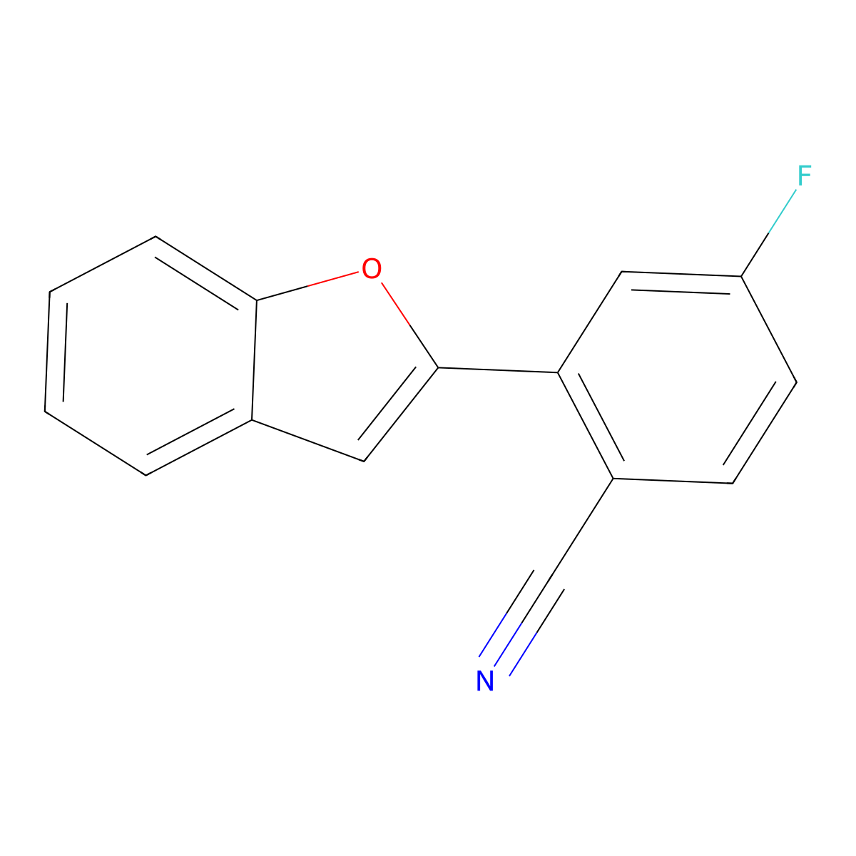 2-(Benzofuran-2-yl)-4-fluorobenzonitrile molecular structure, CAS 1268822-57-6