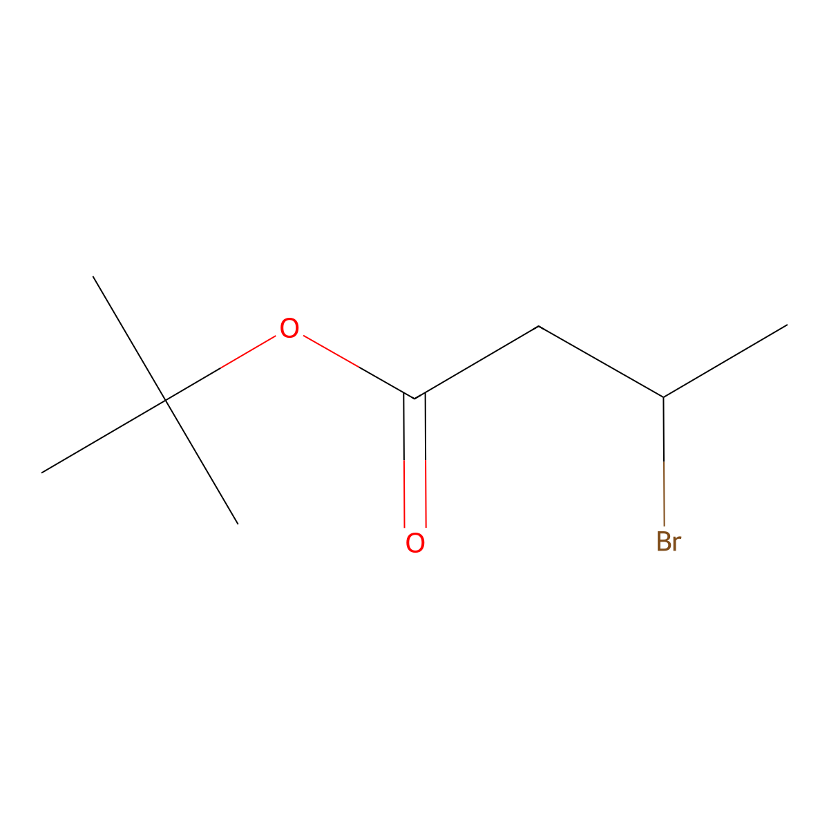 Tert-butyl 3-bromobutanoate molecular structure, CAS 1268837-93-9