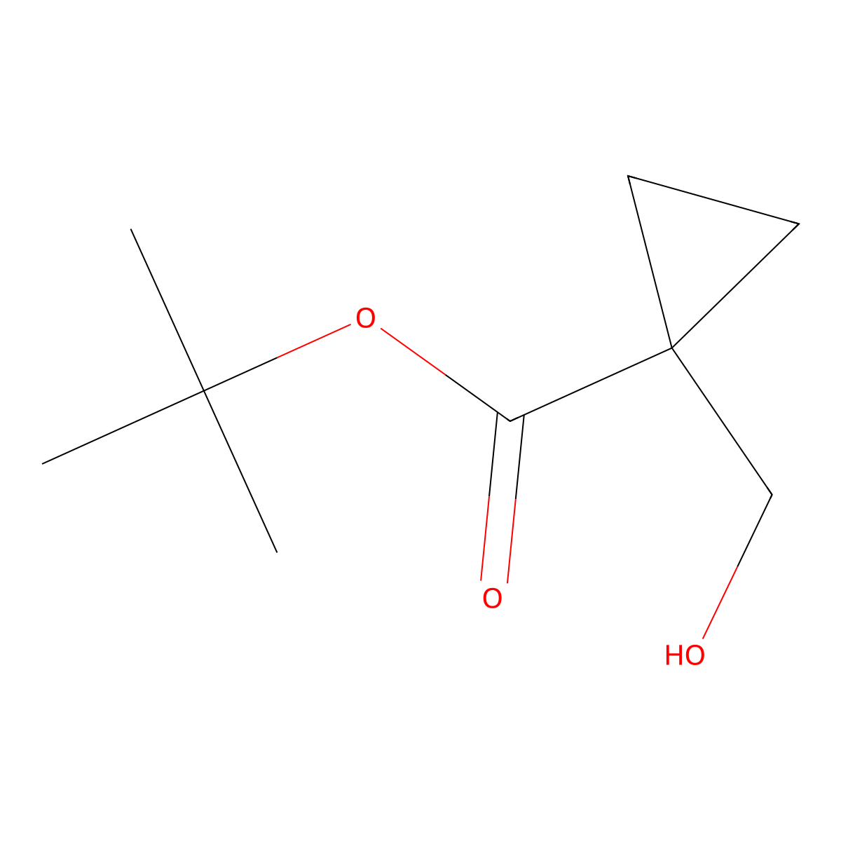 Tert-butyl 1-(hydroxymethyl)cyclopropane-1-carboxylate molecular structure, CAS 1268842-81-4
