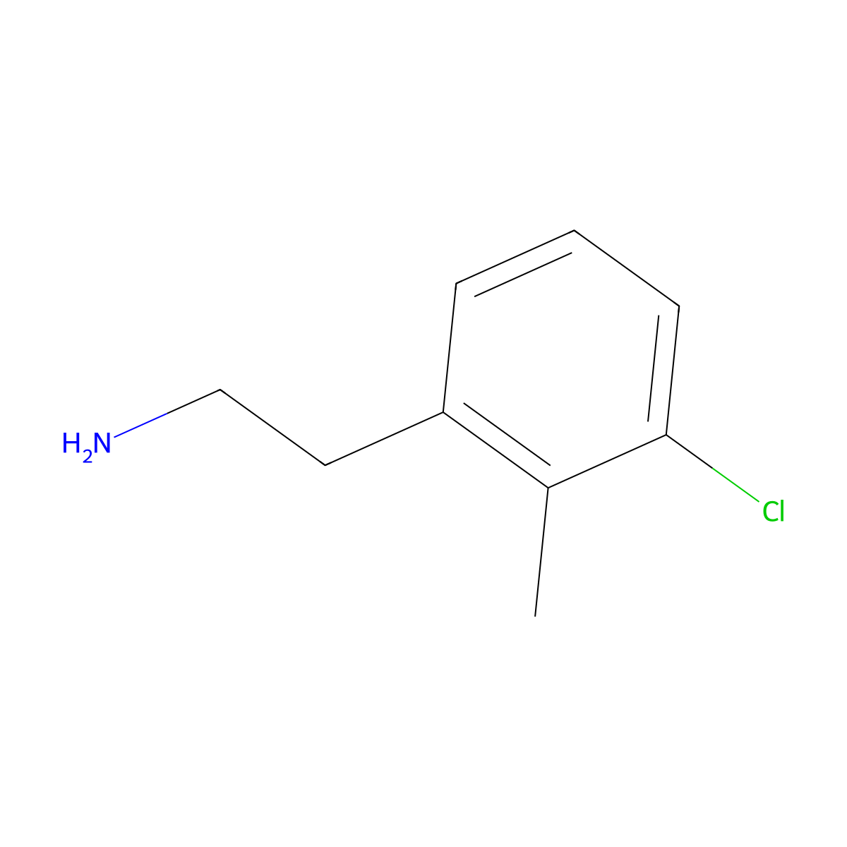 2-(3-Chloro-2-methylphenyl)ethan-1-amine molecular structure, CAS 126885-62-9