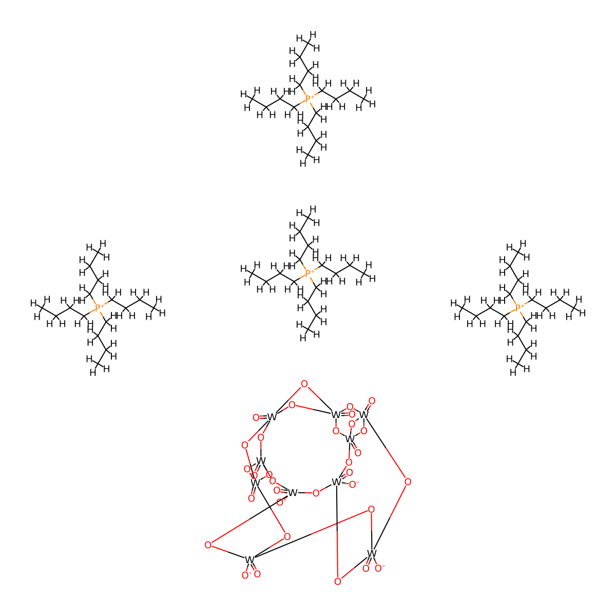 Tetrabutylphonium decatungstate molecular structure, CAS 1268856-52-5