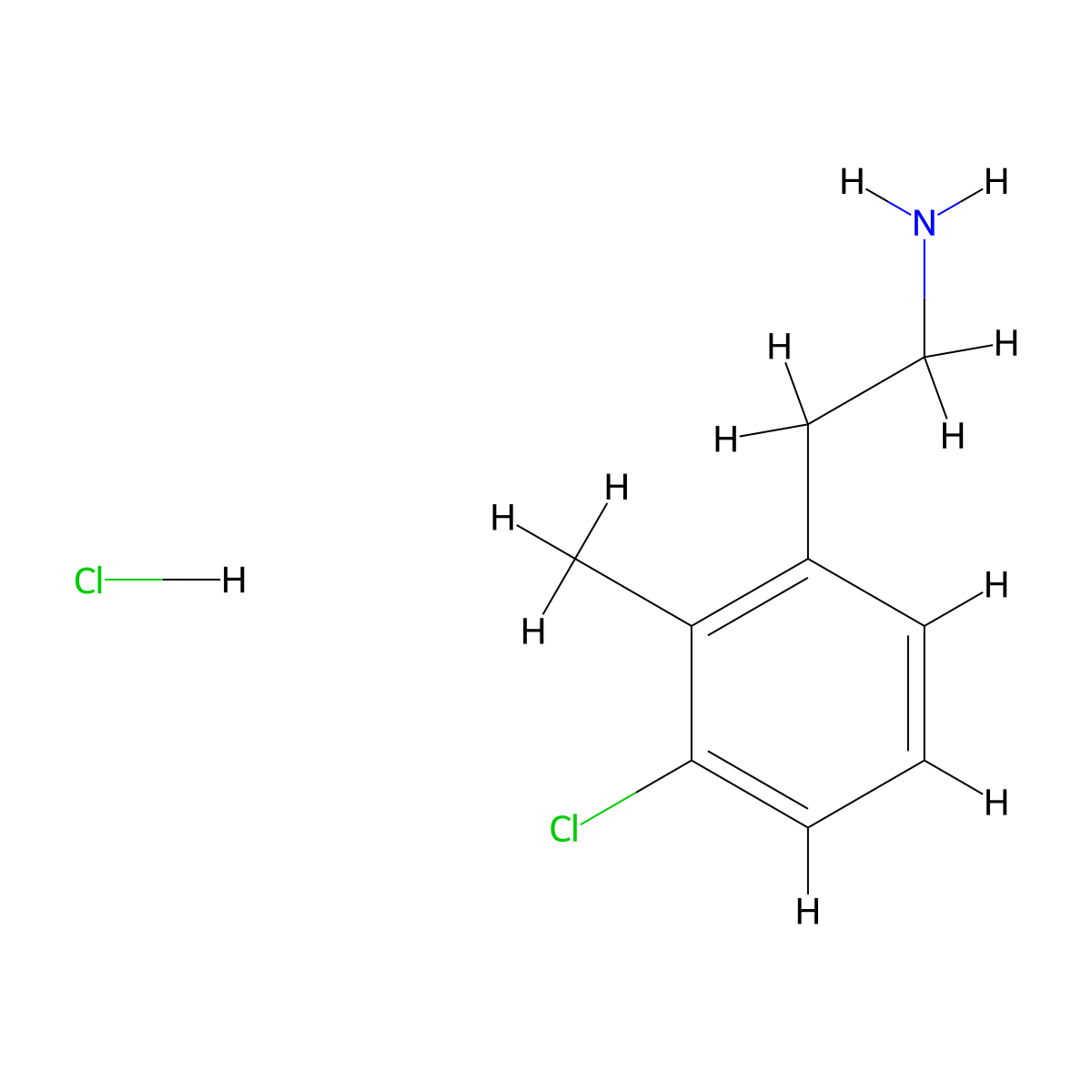 2-(3-Chloro-2-methylphenyl)ethan-1-amine hydrochloride molecular structure, CAS 126886-52-0