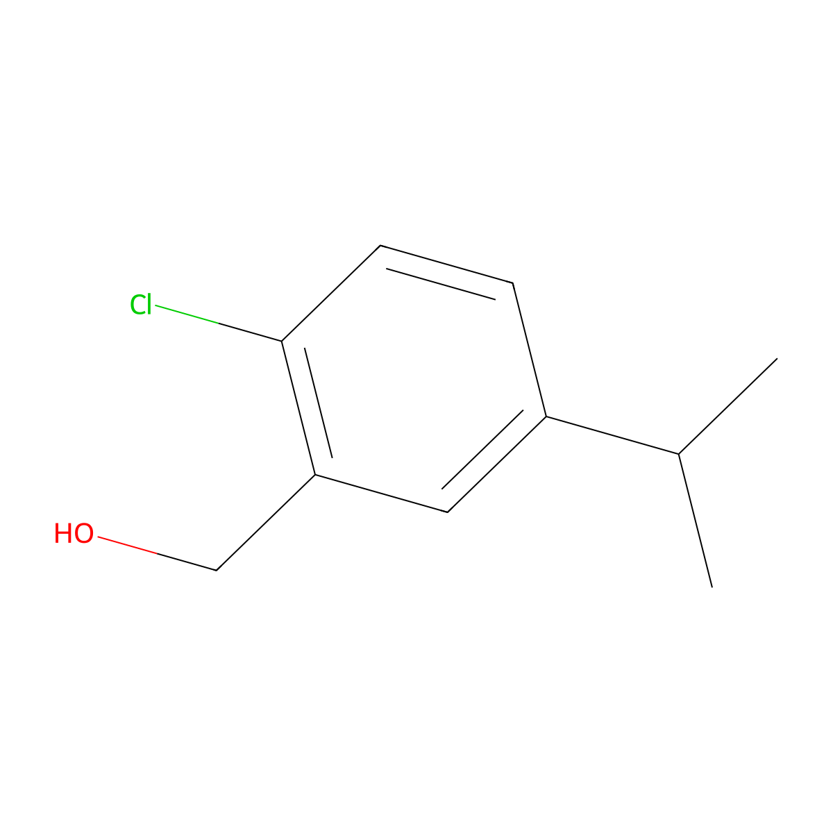 [2-Chloro-5-(propan-2-yl)phenyl]methanol molecular structure, CAS 1268865-70-8