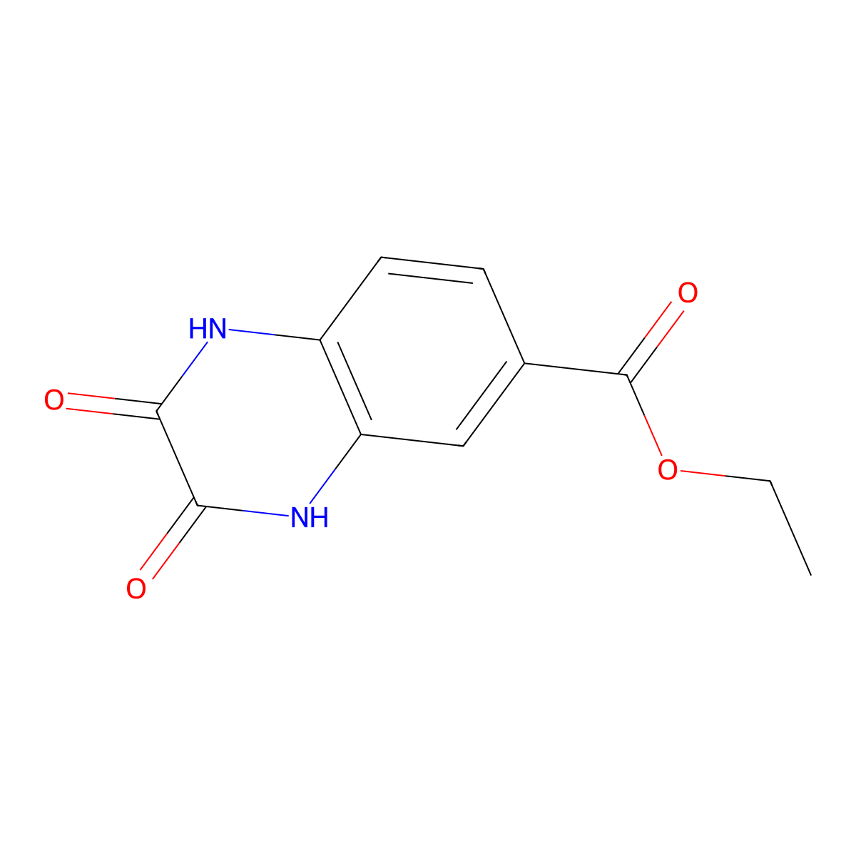 Ethyl 2,3-dioxo-1,2,3,4-tetrahydroquinoxaline-6-carboxylate molecular structure, CAS 1268865-77-5