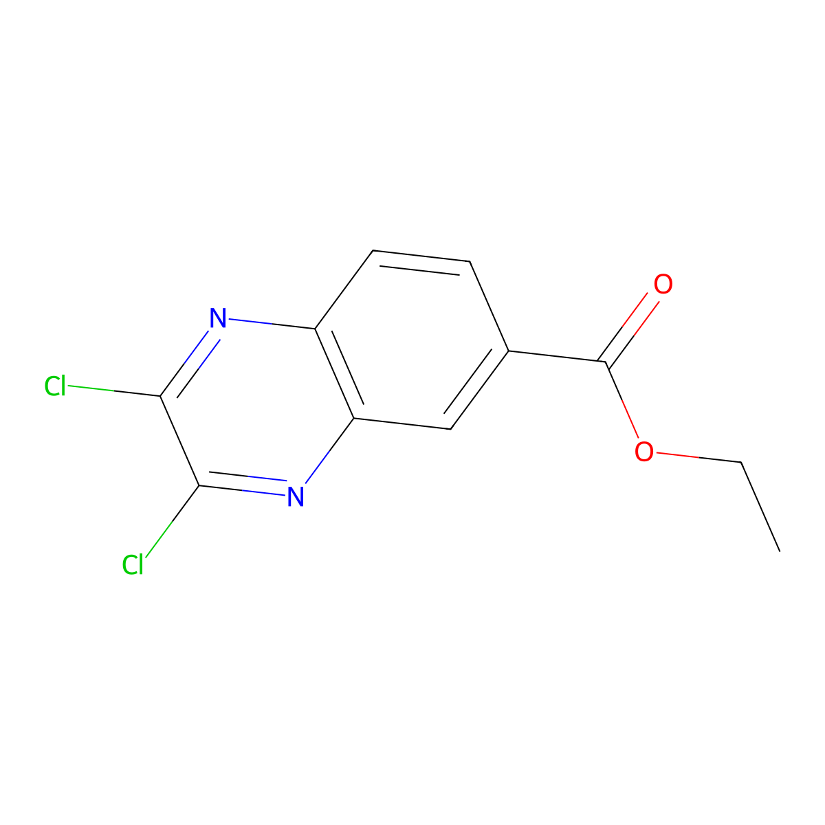Ethyl 2,3-dichloroquinoxaline-6-carboxylate molecular structure, CAS 1268865-79-7
