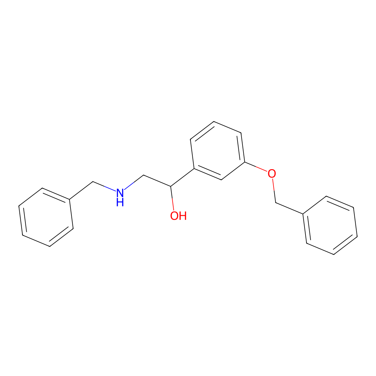 2-(Benzylamino)-1-(3-(benzyloxy)phenyl)ethan-1-ol molecular structure, CAS 1268868-36-5