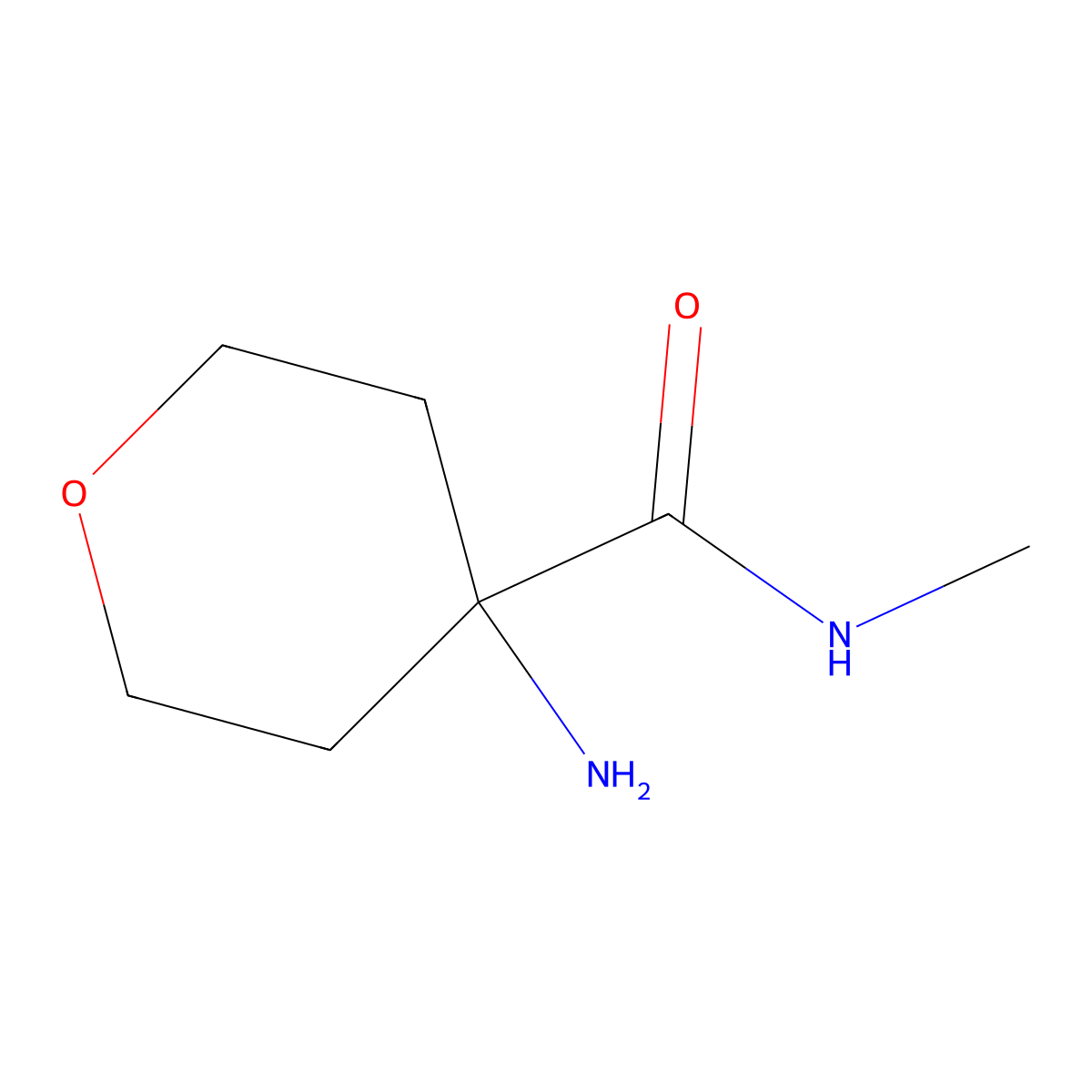 4-Aminotetrahydro-N-methyl-2H-pyran-4-carboxamide molecular structure, CAS 1268883-06-2
