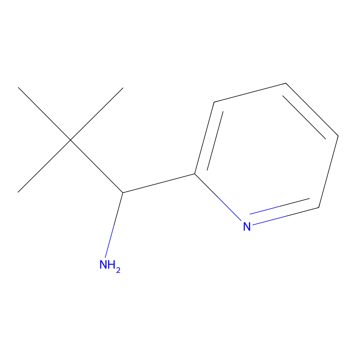 (R)-2,2-Dimethyl-1-(pyridin-2-yl)propan-1-amine molecular structure, CAS 1268883-31-3