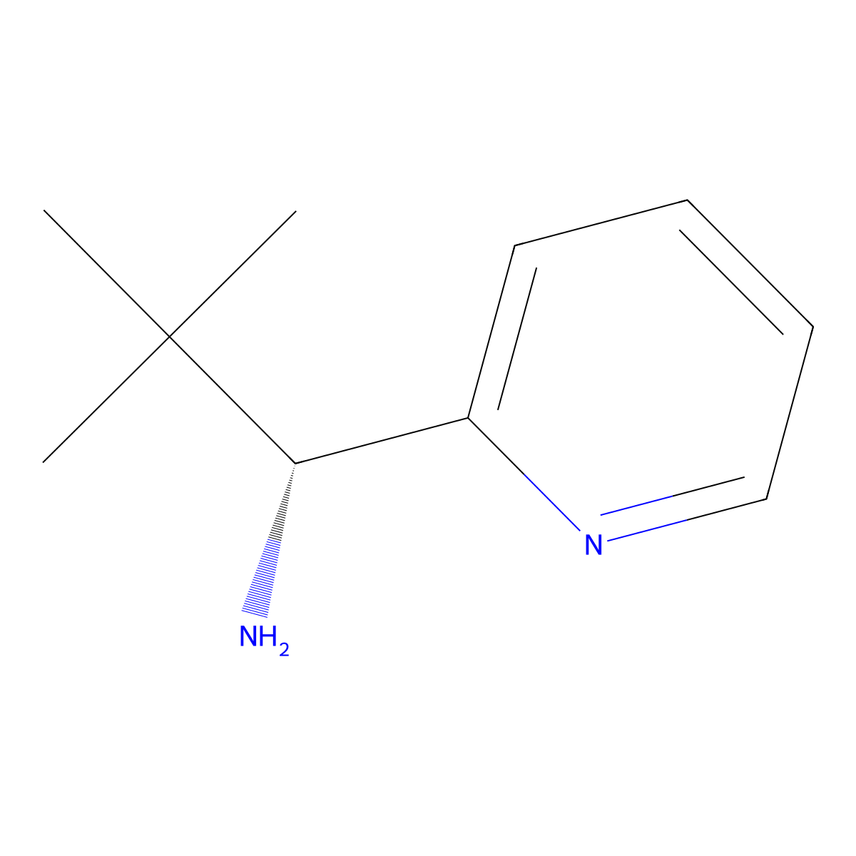 (R)-2,2-Dimethyl-1-(pyridin-2-yl)propan-1-amine molecular structure, CAS 1268883-31-3