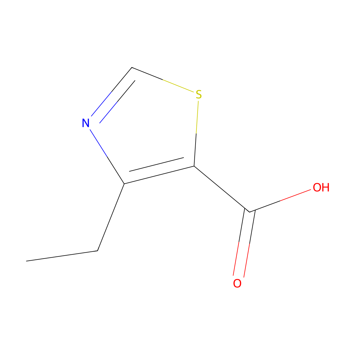 4-Ethyl-1,3-thiazole-5-carboxylic acid molecular structure, CAS 126889-07-4