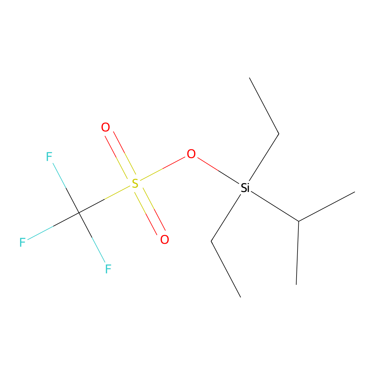 Trifluoromethanesulfonic Acid Diethylisopropylsilyl Ester molecular structure, CAS 126889-55-2