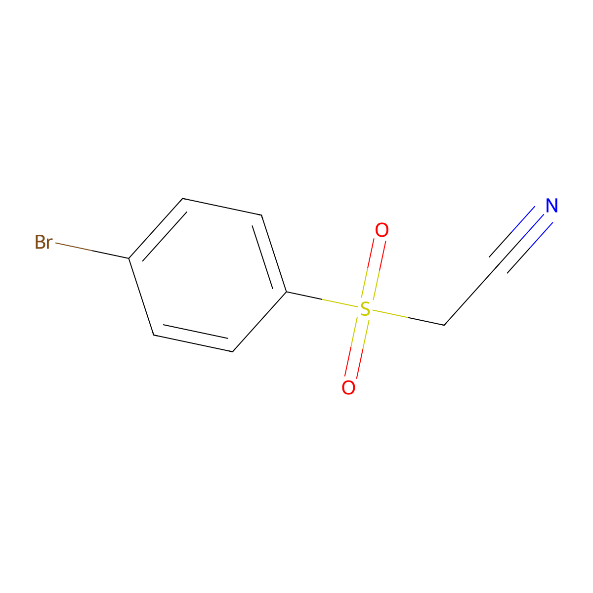 2-(4-Bromobenzenesulfonyl)acetonitrile molecular structure, CAS 126891-45-0