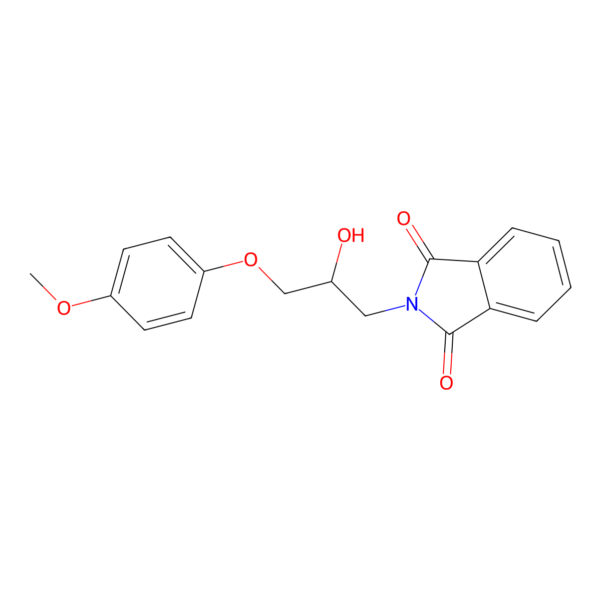 2-[2-Hydroxy-3-(4-methoxyphenoxy)propyl]isoindole-1,3-dione molecular structure, CAS 126891-80-3