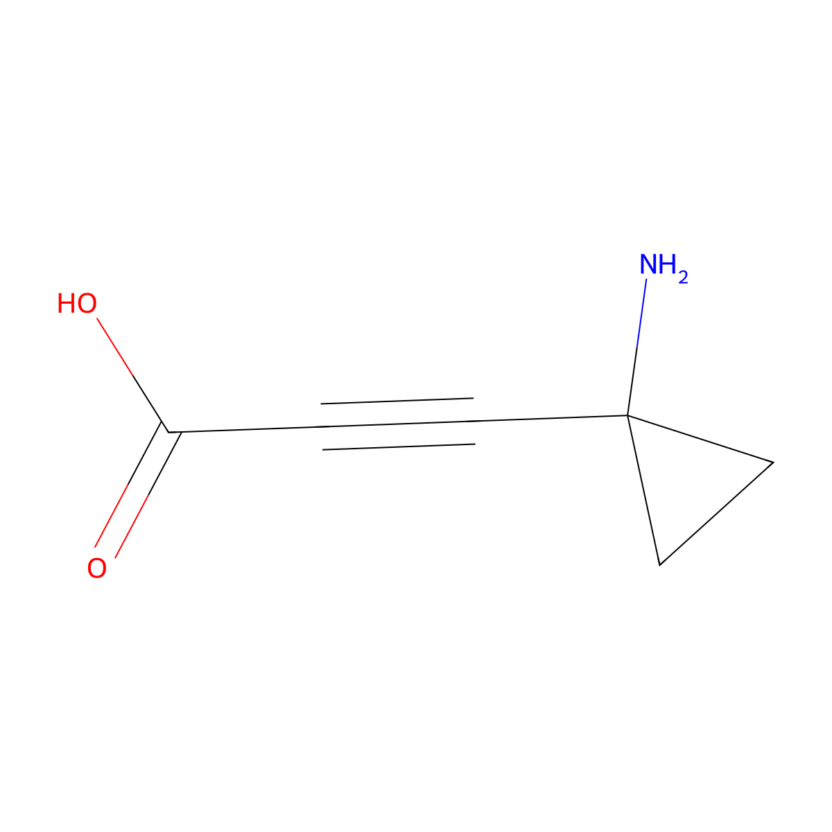 3-(1-Aminocyclopropyl)prop-2-ynoic acid molecular structure, CAS 1268936-65-7