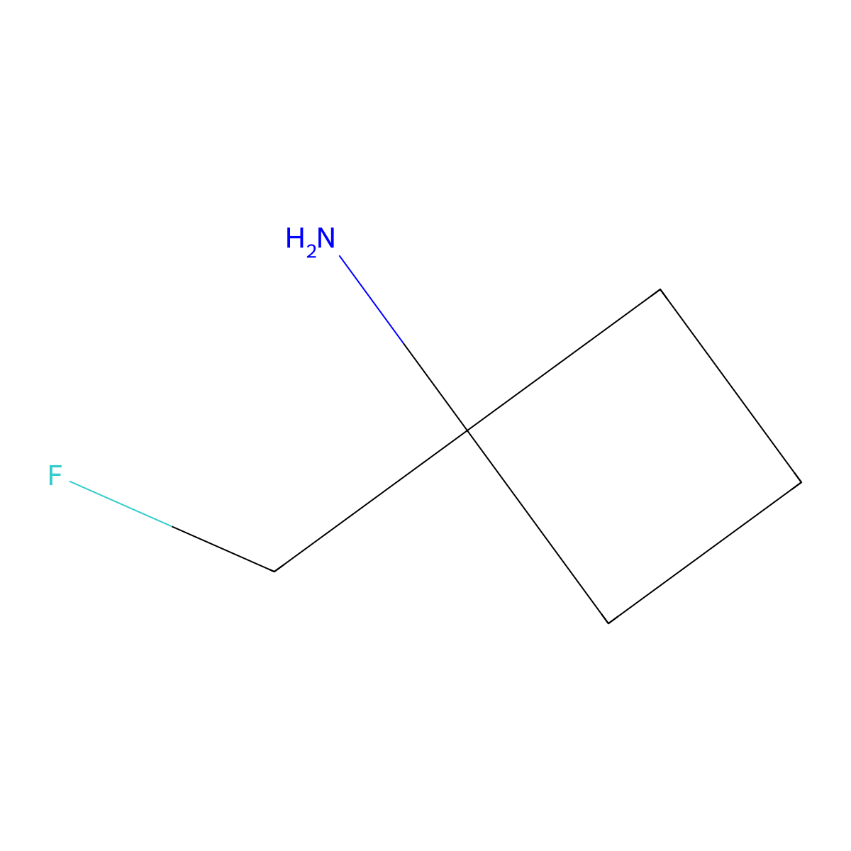 1-(Fluoromethyl)cyclobutan-1-amine molecular structure, CAS 1268954-19-3
